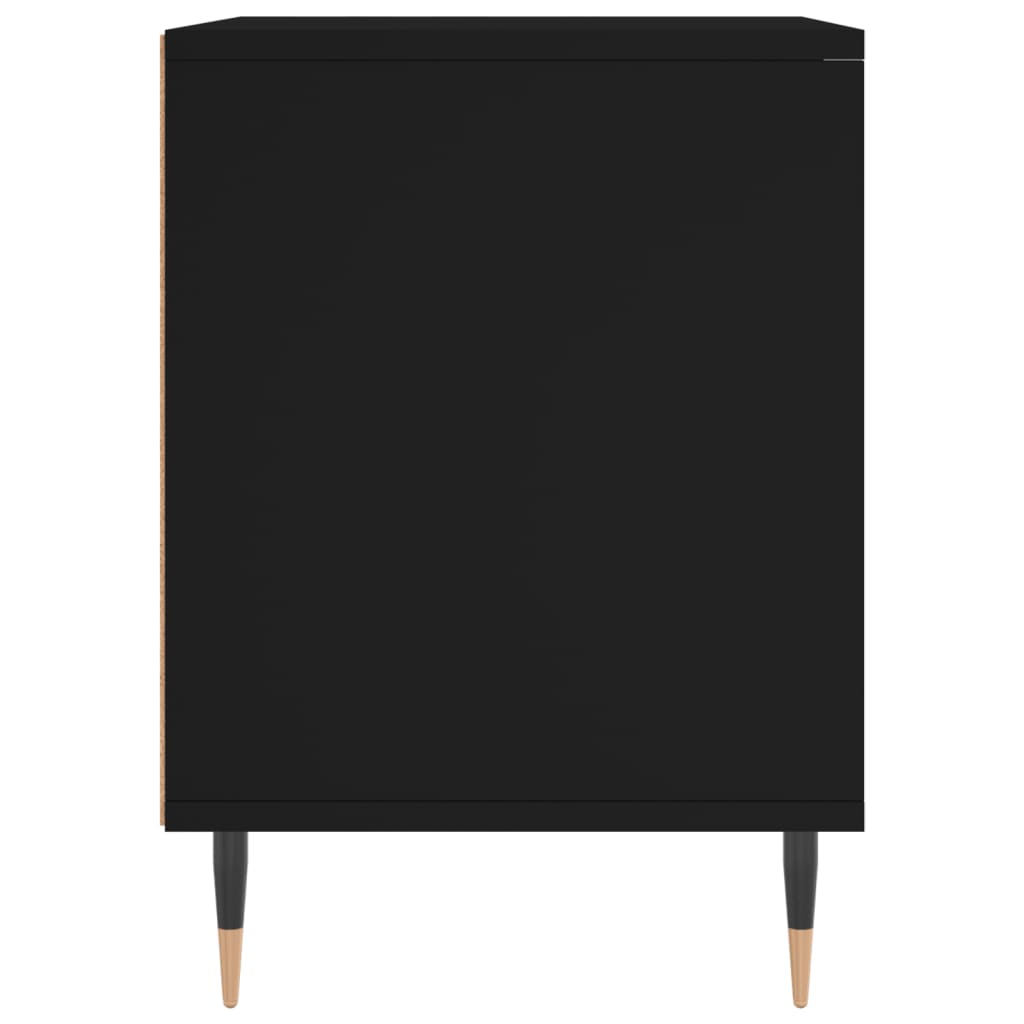 Bedside Cabinets 2 pcs Black 40x35x50 cm Engineered Wood