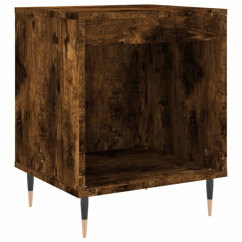 vidaXL Bedside Cabinet Smoked Oak 40x35x50 cm Engineered Wood