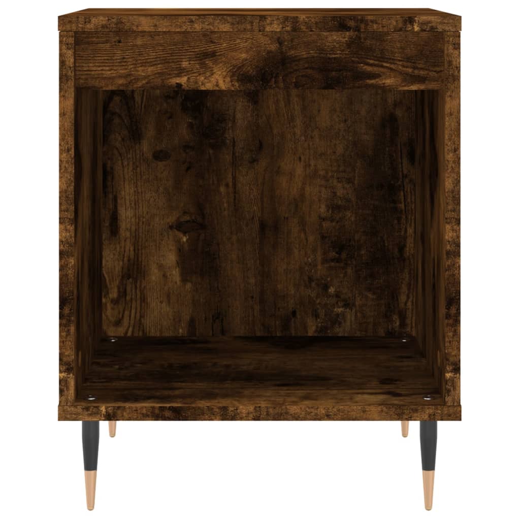 vidaXL Bedside Cabinet Smoked Oak 40x35x50 cm Engineered Wood