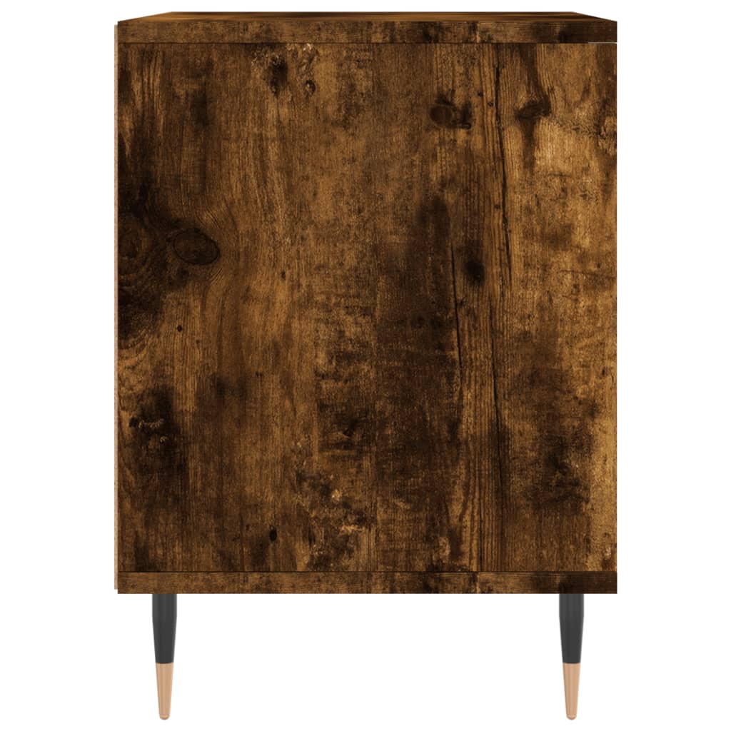 vidaXL Bedside Cabinet Smoked Oak 40x35x50 cm Engineered Wood