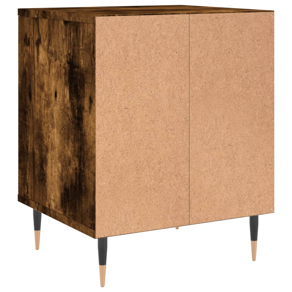 vidaXL Bedside Cabinet Smoked Oak 40x35x50 cm Engineered Wood