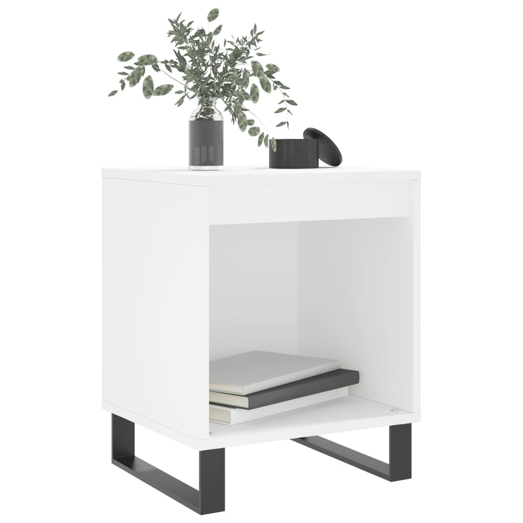 Bedside Cabinets 2 pcs White 40x35x50 cm Engineered Wood