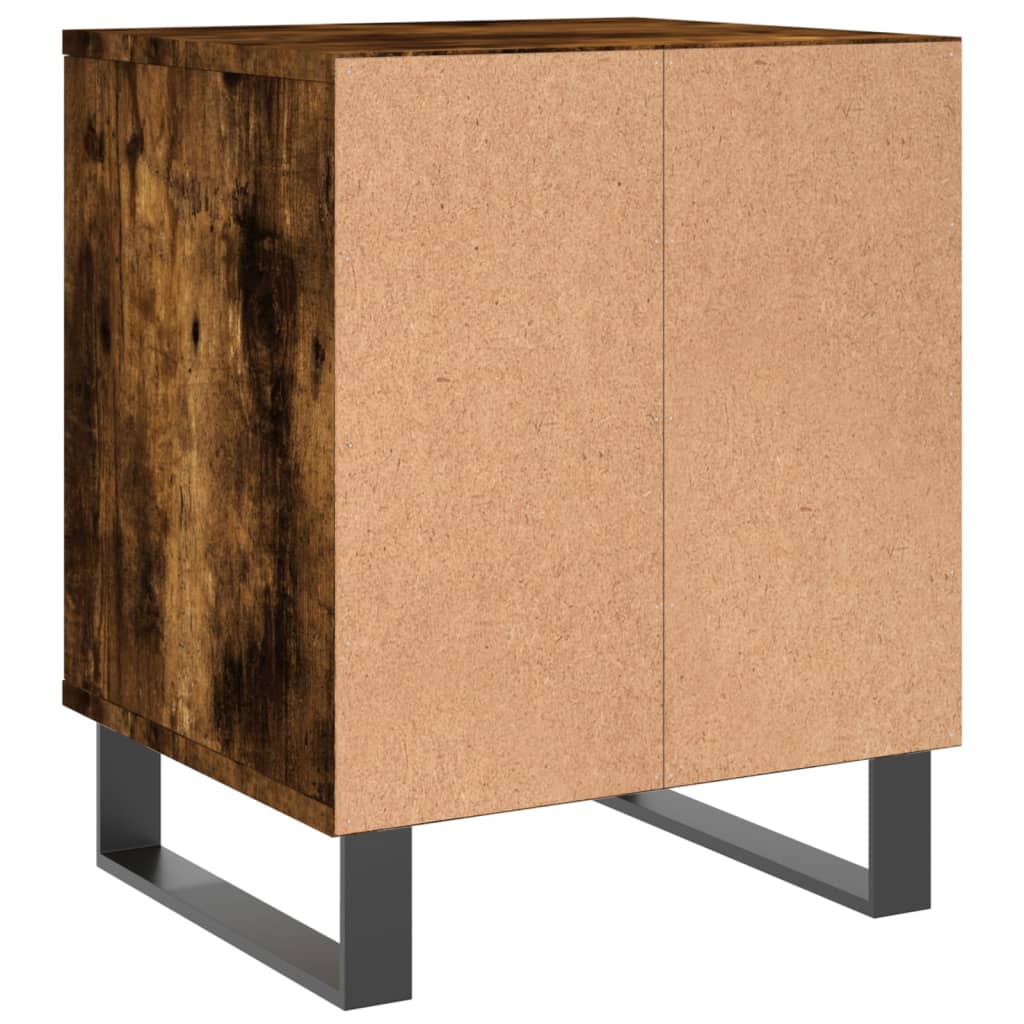 Bedside Cabinets 2 pcs Smoked Oak 40x35x50 cm Engineered Wood