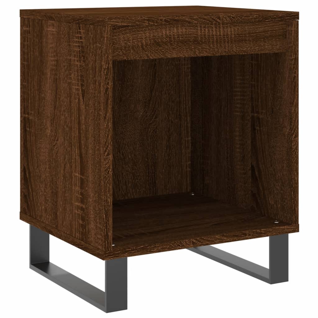 vidaXL Bedside Cabinet Brown Oak 40x35x50 cm Engineered Wood