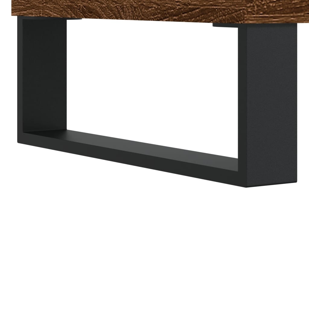 vidaXL Bedside Cabinet Brown Oak 40x35x50 cm Engineered Wood