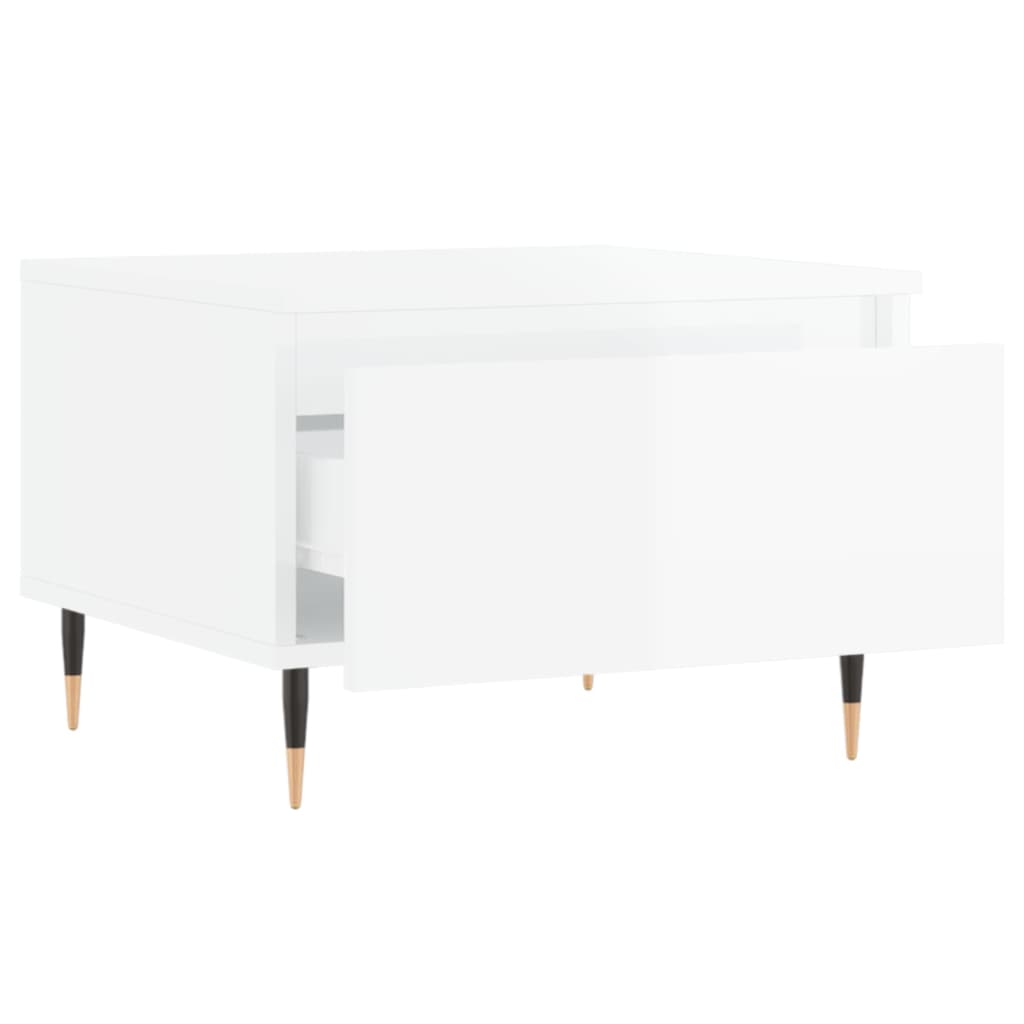 Coffee Tables 2 pcs High Gloss White 50x46x35 cm Engineered Wood