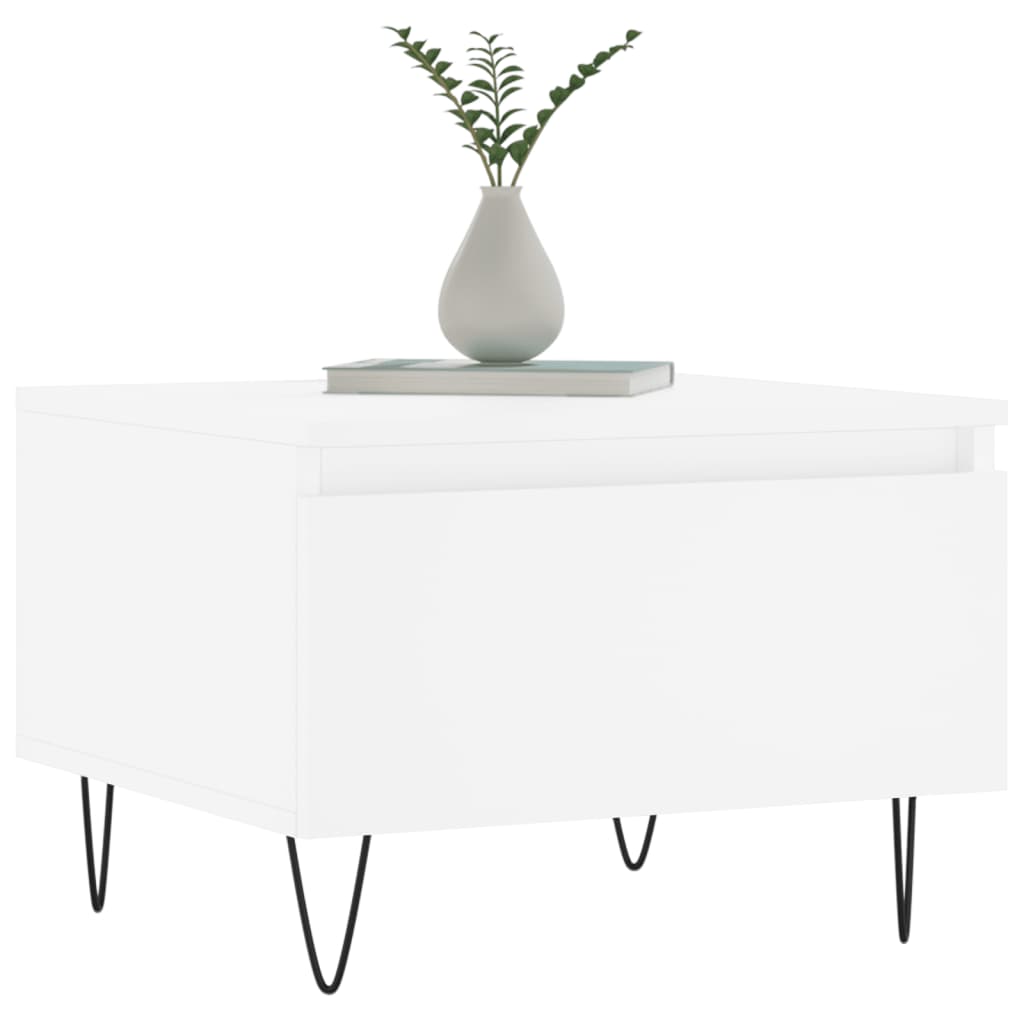 Coffee Tables 2 pcs White 50x46x35 cm Engineered Wood