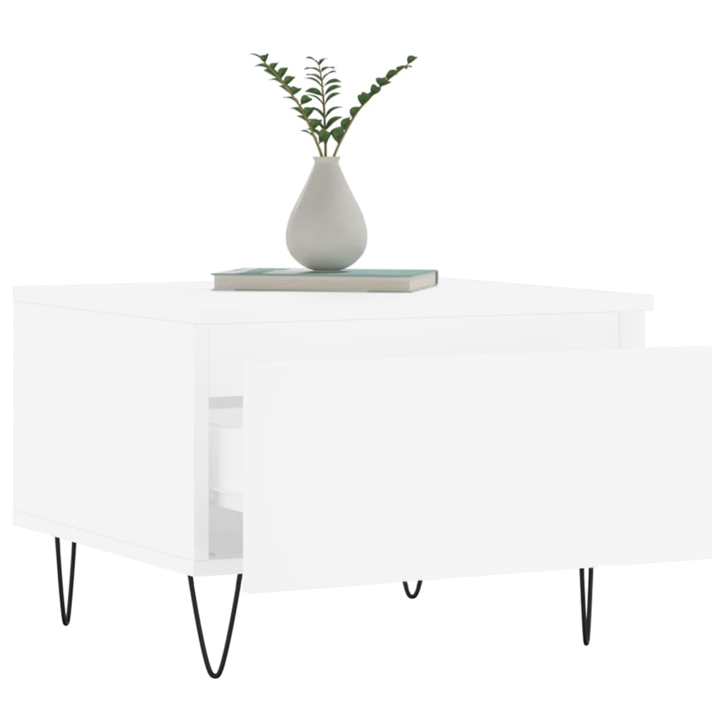 Coffee Tables 2 pcs White 50x46x35 cm Engineered Wood