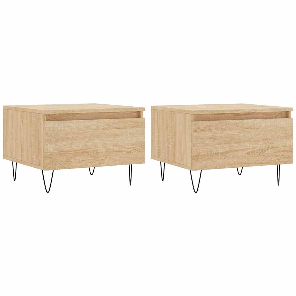 Coffee Tables 2 pcs Sonoma Oak 50x46x35 cm Engineered Wood