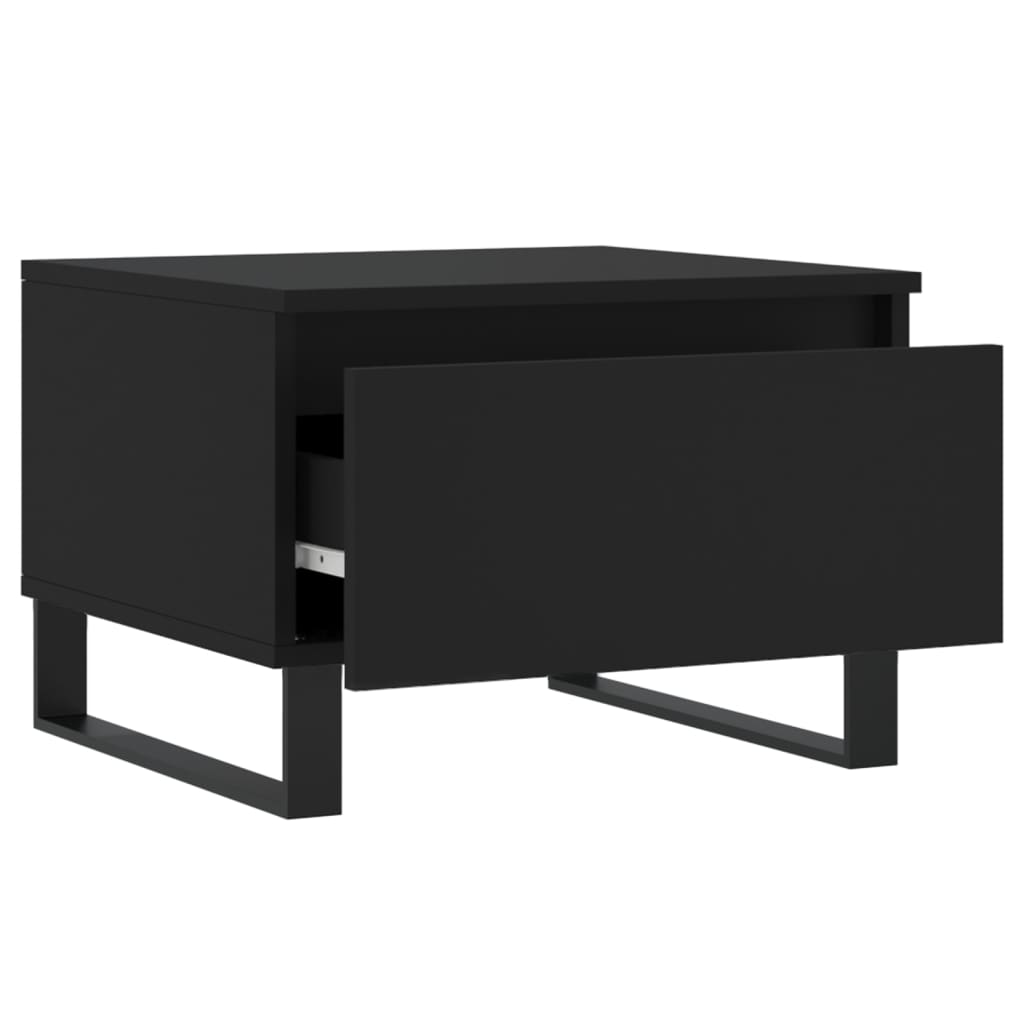 Coffee Tables 2 pcs Black 50x46x35 cm Engineered Wood