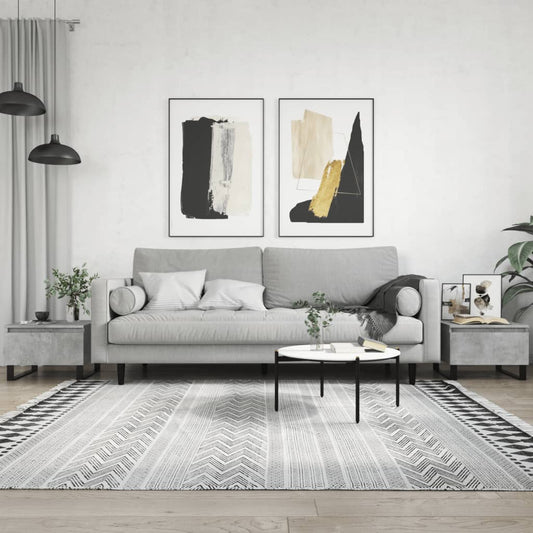 Coffee Tables 2 pcs Concrete Grey 50x46x35 cm Engineered Wood