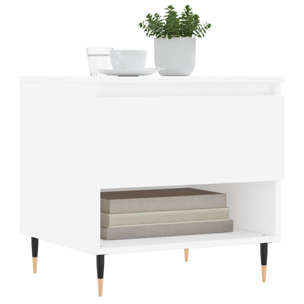 Coffee Table White 50x46x50 cm Engineered Wood