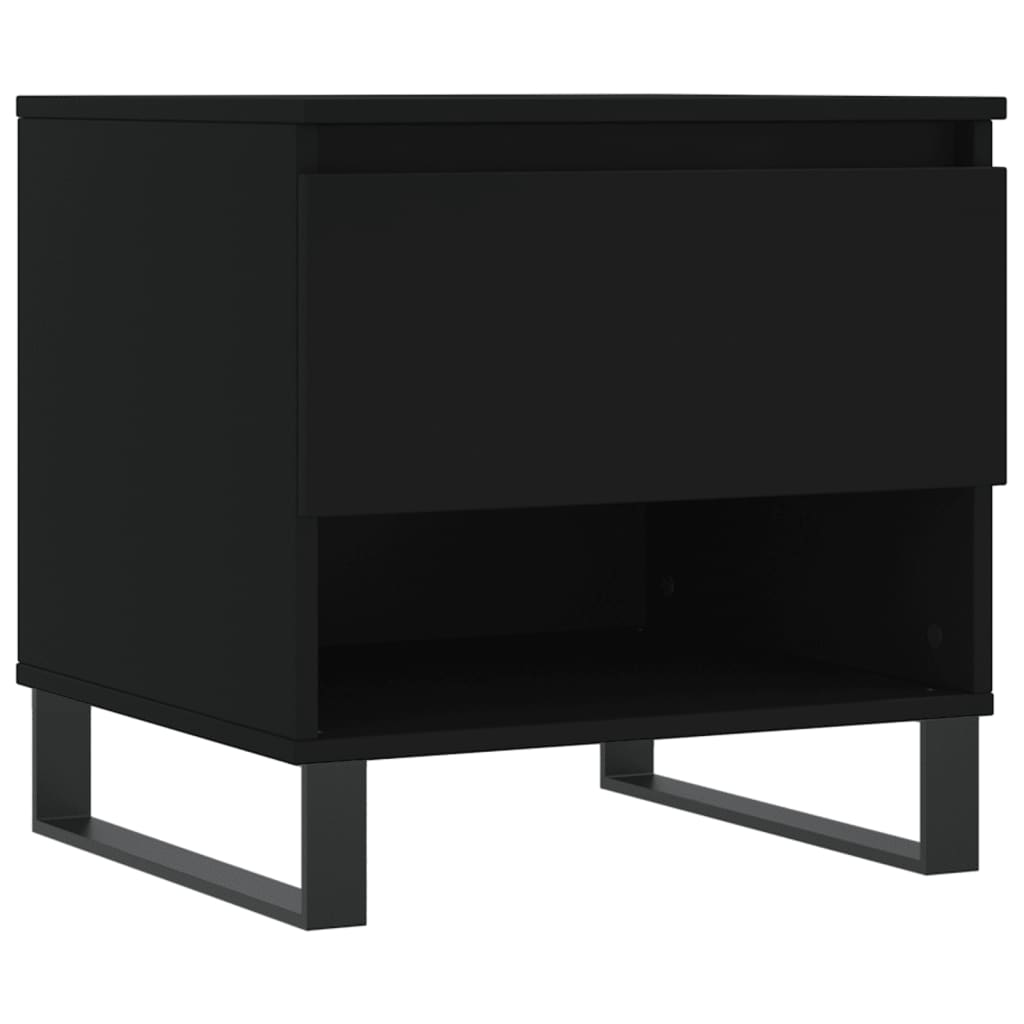 Coffee Tables 2 pcs Black 50x46x50 cm Engineered Wood