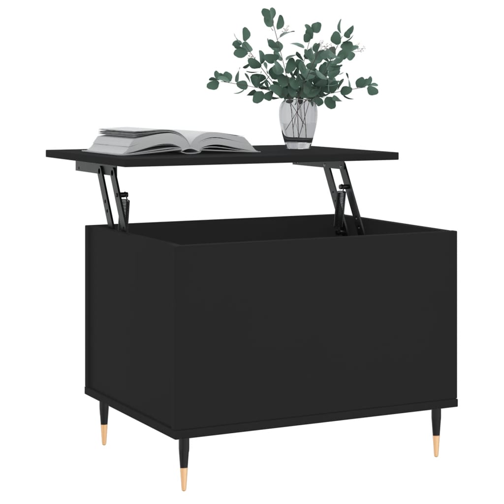Coffee Table Black 60x44.5x45 cm Engineered Wood