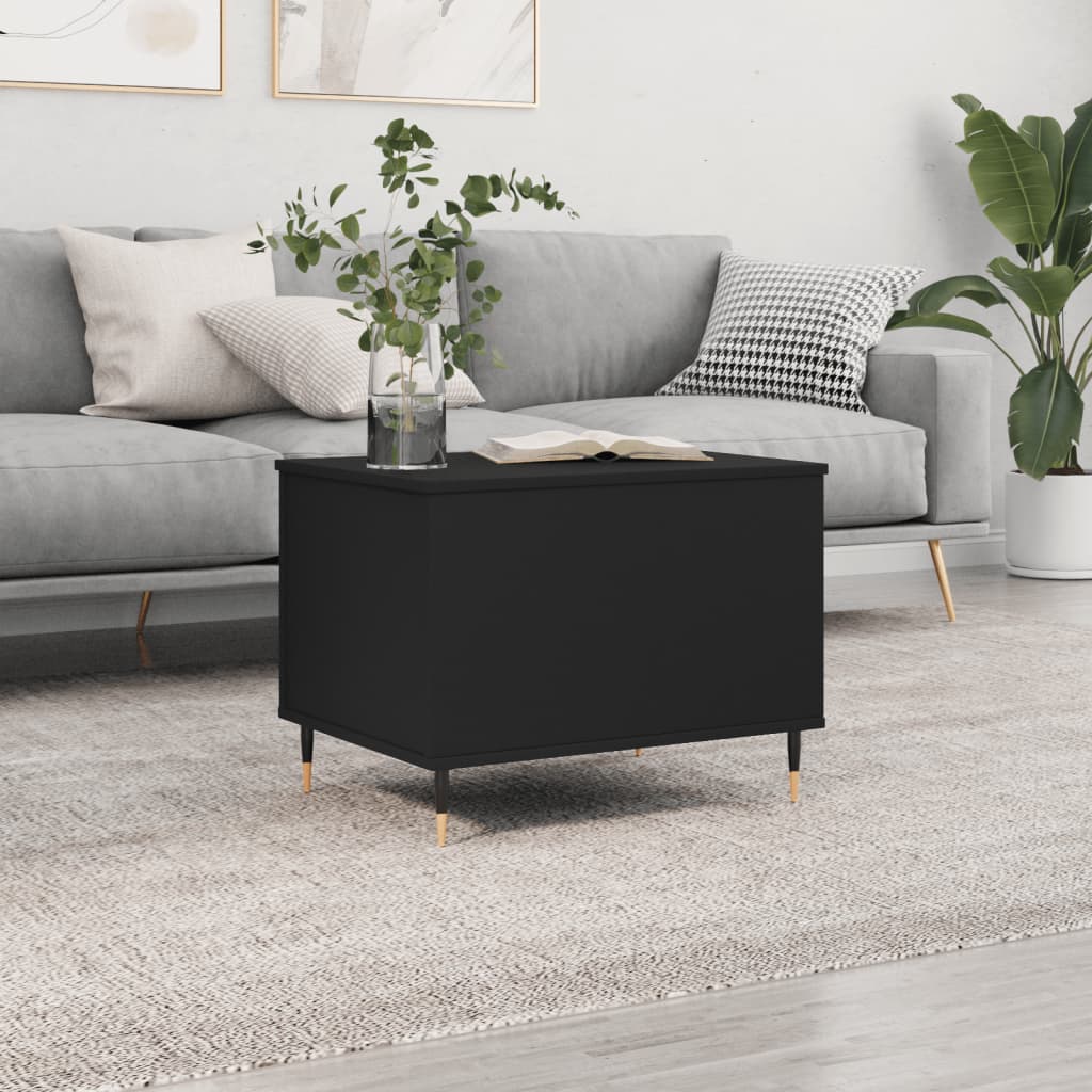 Coffee Table Black 60x44.5x45 cm Engineered Wood