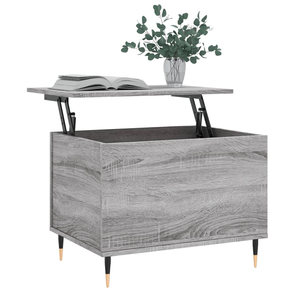 vidaXL Coffee Table Grey Sonoma 60x44.5x45 cm Engineered Wood