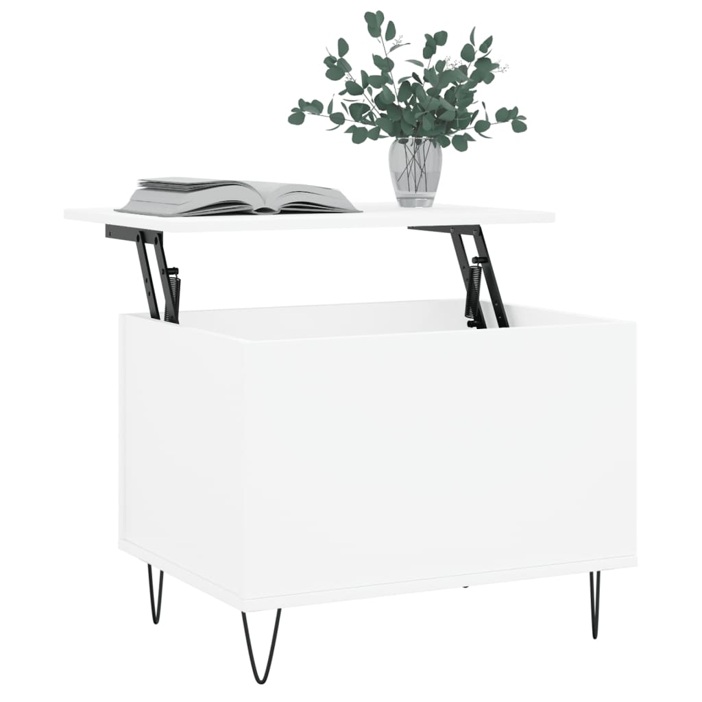 Coffee Table White 60x44,5x45 cm Engineered Wood