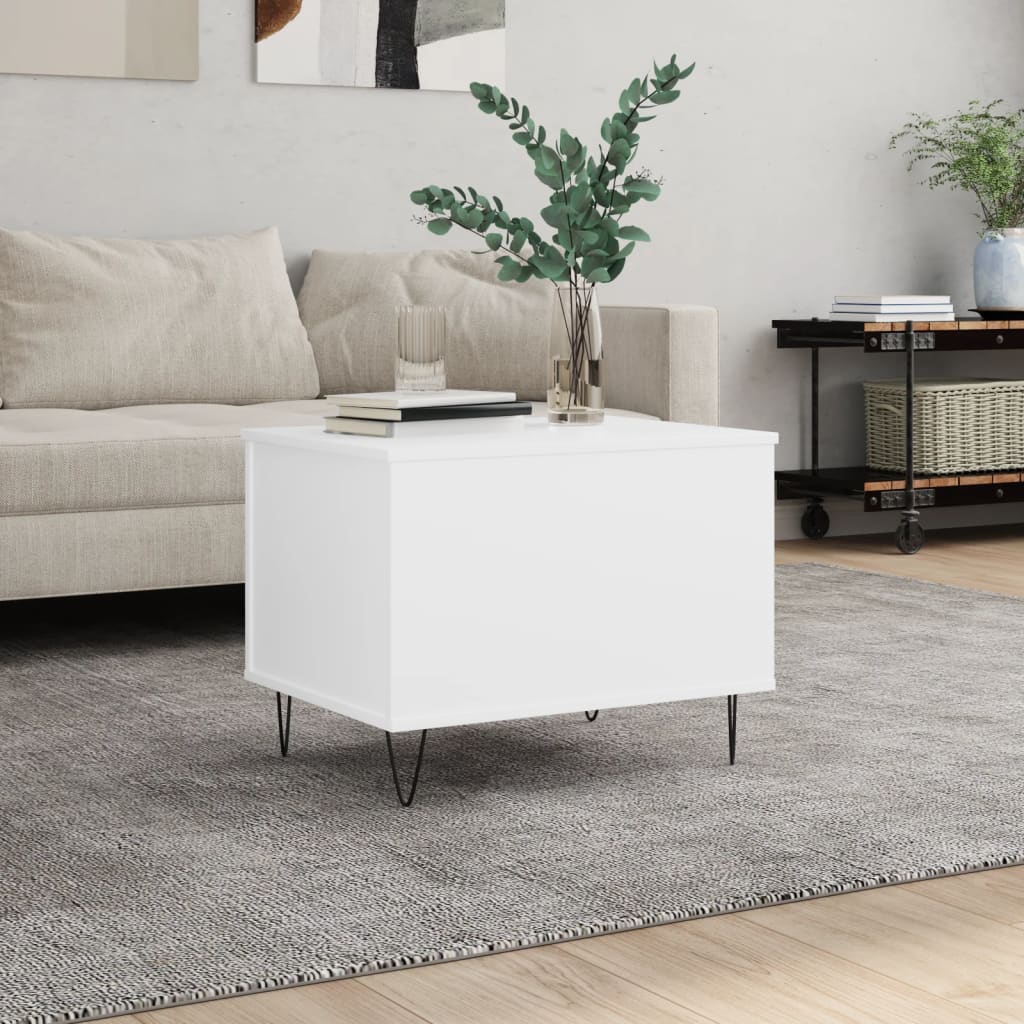 Coffee Table White 60x44,5x45 cm Engineered Wood
