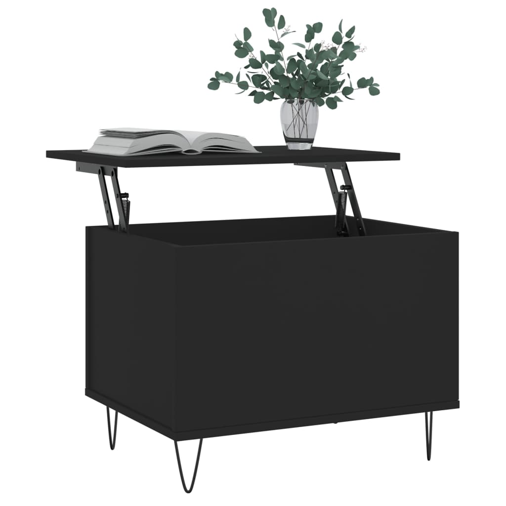 Coffee Table Black 60x44,5x45 cm Engineered Wood