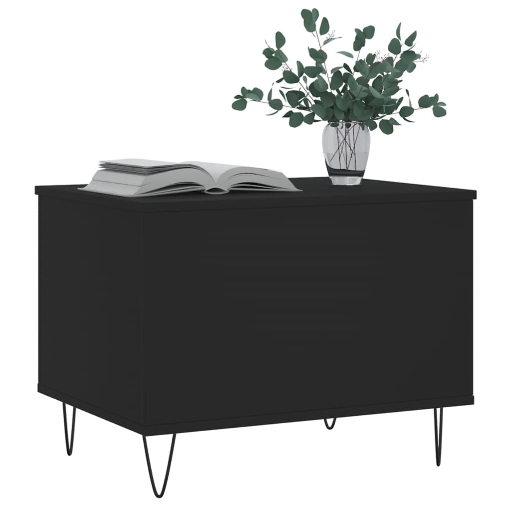 Coffee Table Black 60x44,5x45 cm Engineered Wood