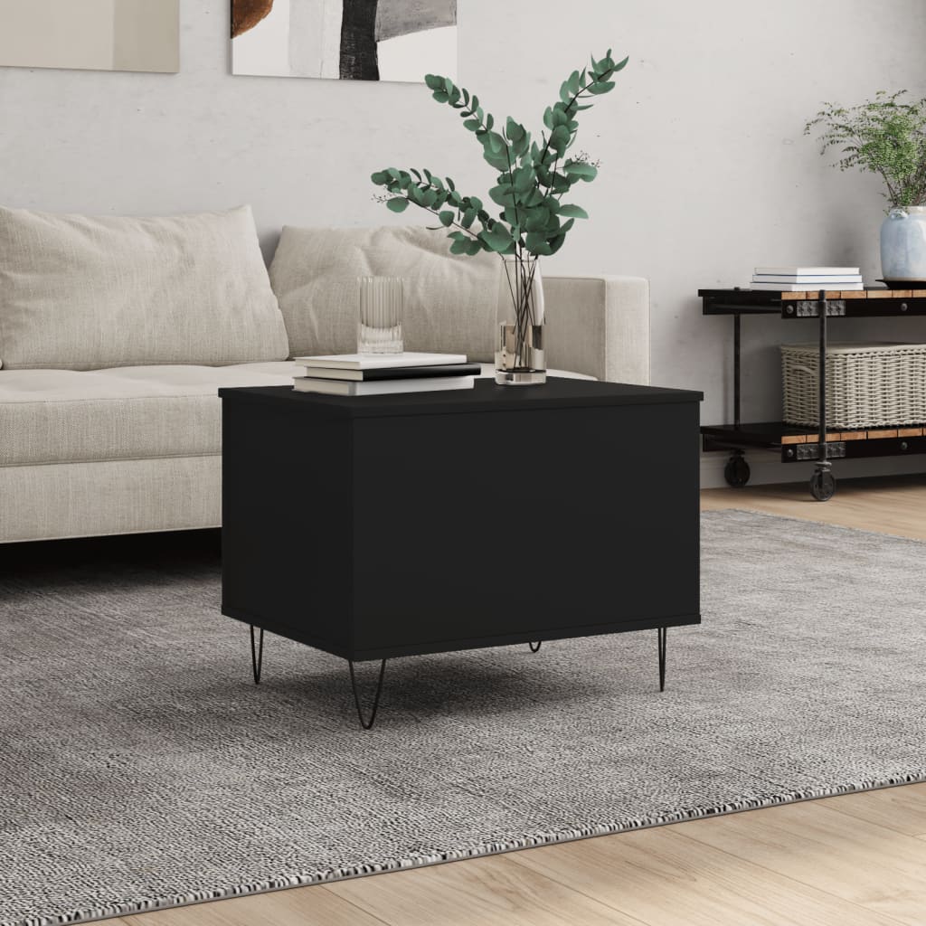 Coffee Table Black 60x44,5x45 cm Engineered Wood
