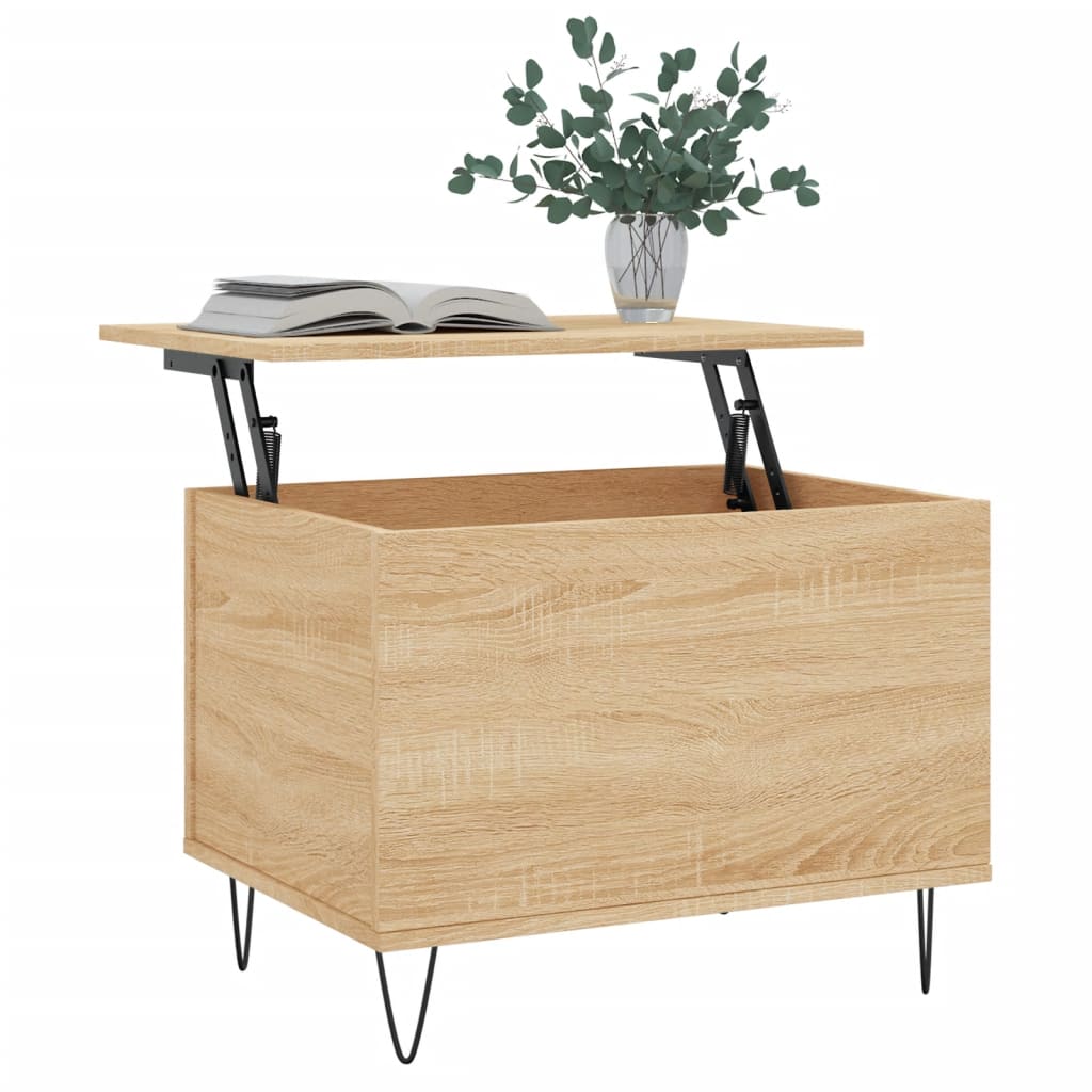 Coffee Table Sonoma Oak 60x44,5x45 cm Engineered Wood