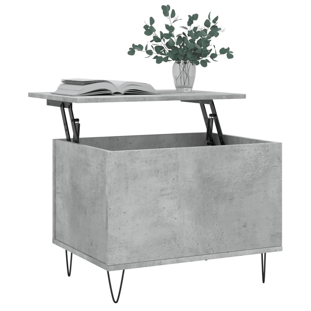 Coffee Table Concrete Grey 60x44,5x45 cm Engineered Wood