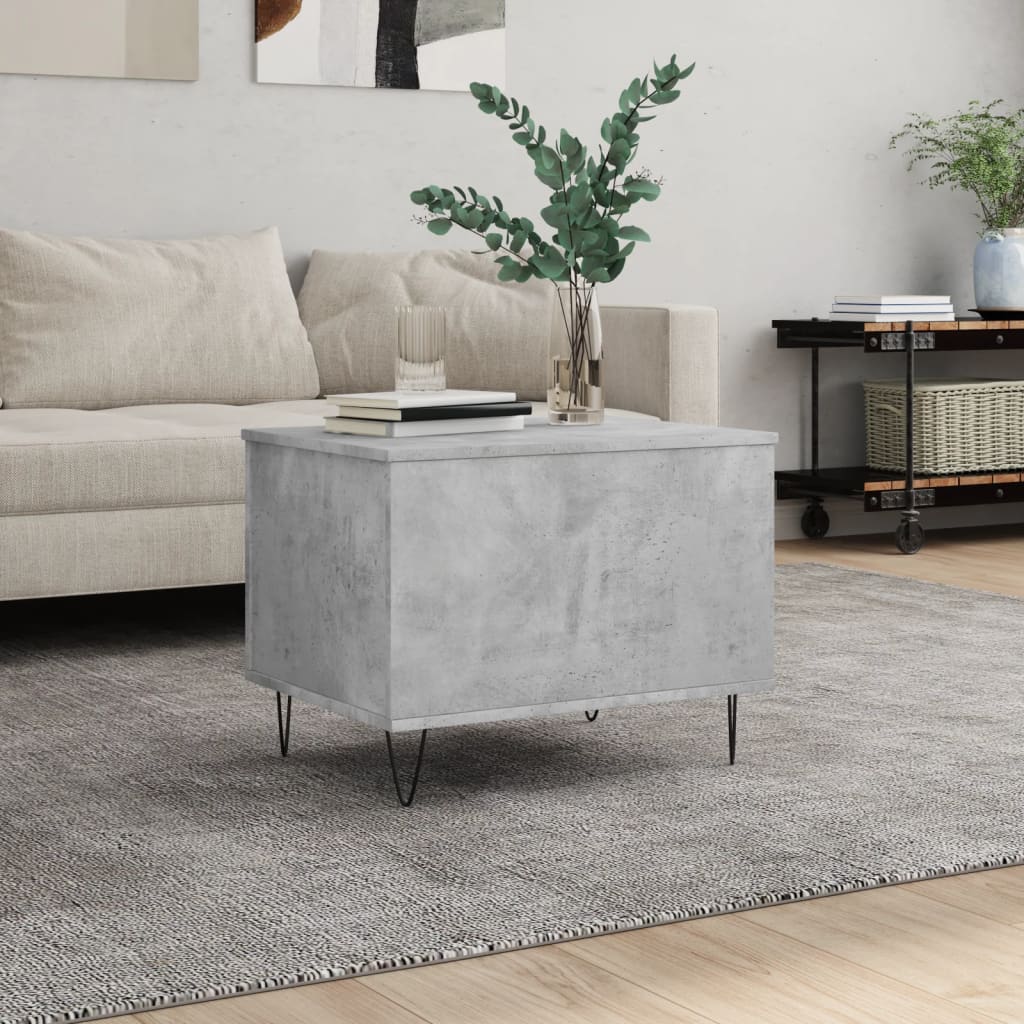 Coffee Table Concrete Grey 60x44,5x45 cm Engineered Wood