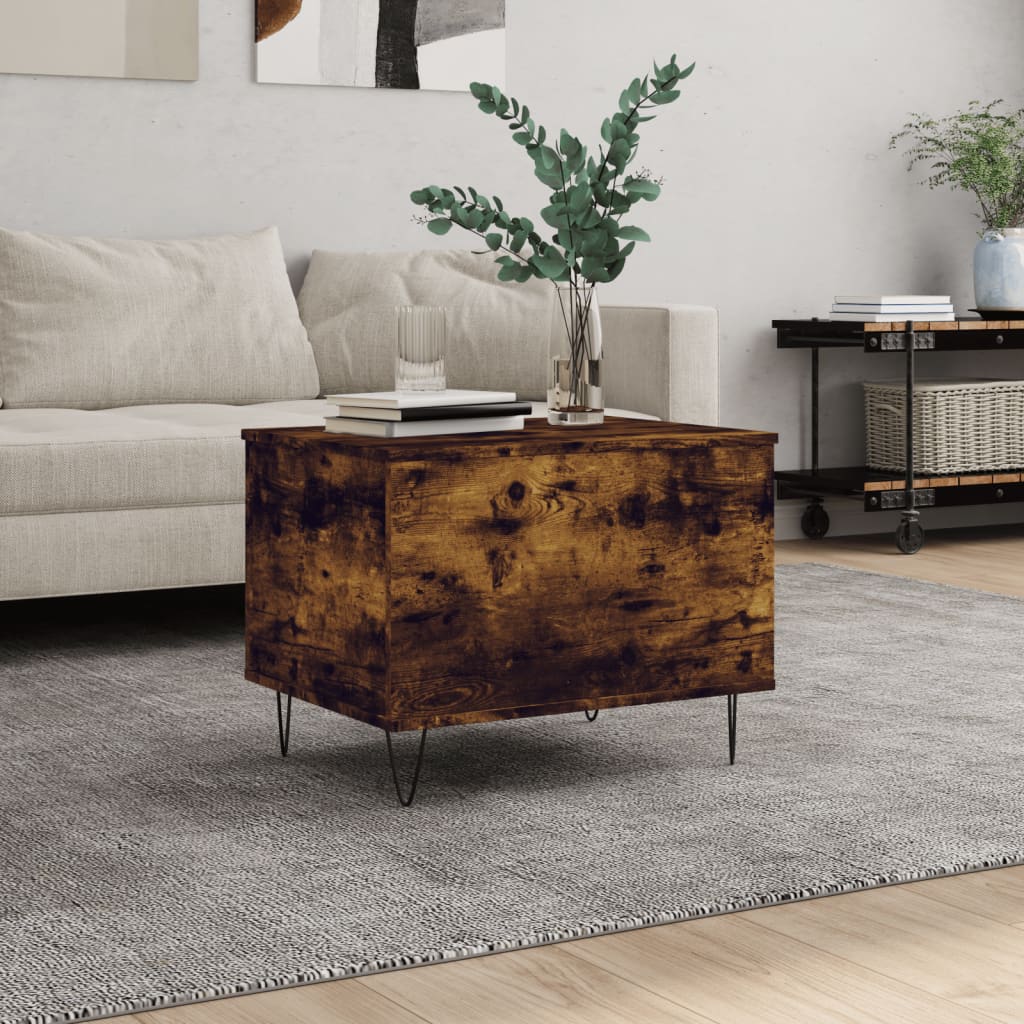 Coffee Table Smoked Oak 60x44,5x45 cm Engineered Wood