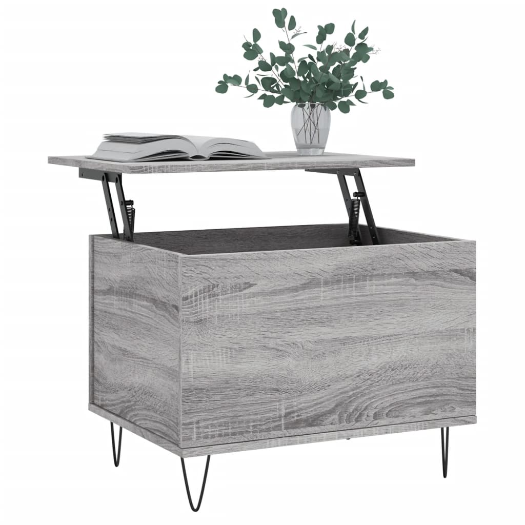 Coffee Table Grey Sonoma 60x44,5x45 cm Engineered Wood