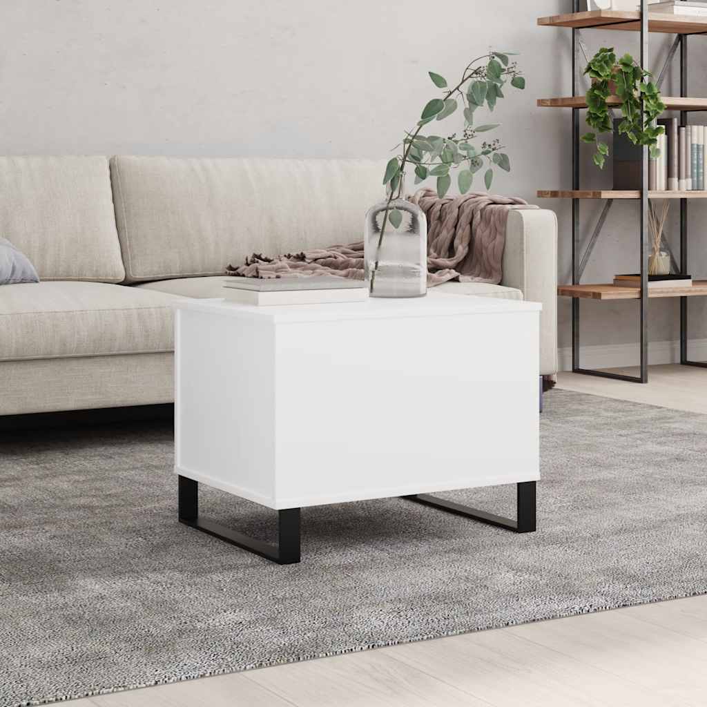 Coffee Table White 60x44,5x45 cm Engineered Wood