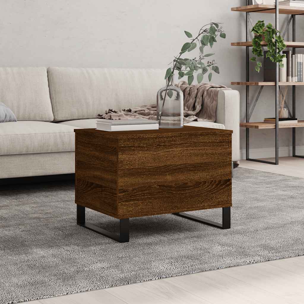 Coffee Table Brown Oak 60x44,5x45 cm Engineered Wood