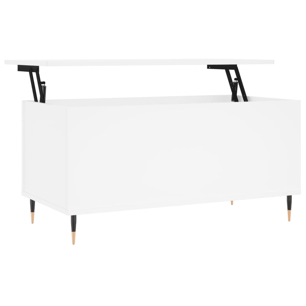 Coffee Table White 90x44,5x45 cm Engineered Wood