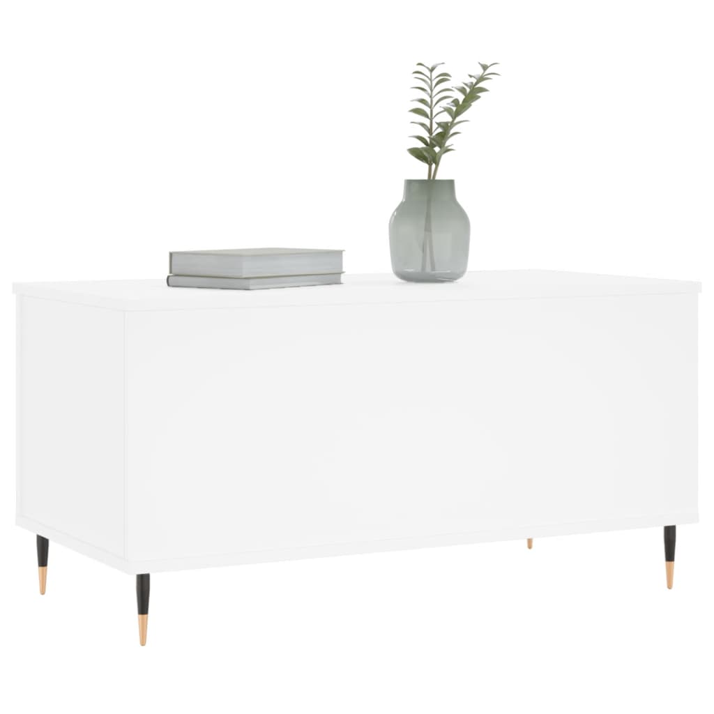 Coffee Table White 90x44,5x45 cm Engineered Wood