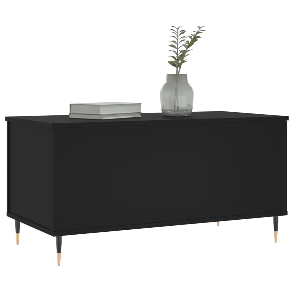 Coffee Table Black 90x44,5x45 cm Engineered Wood