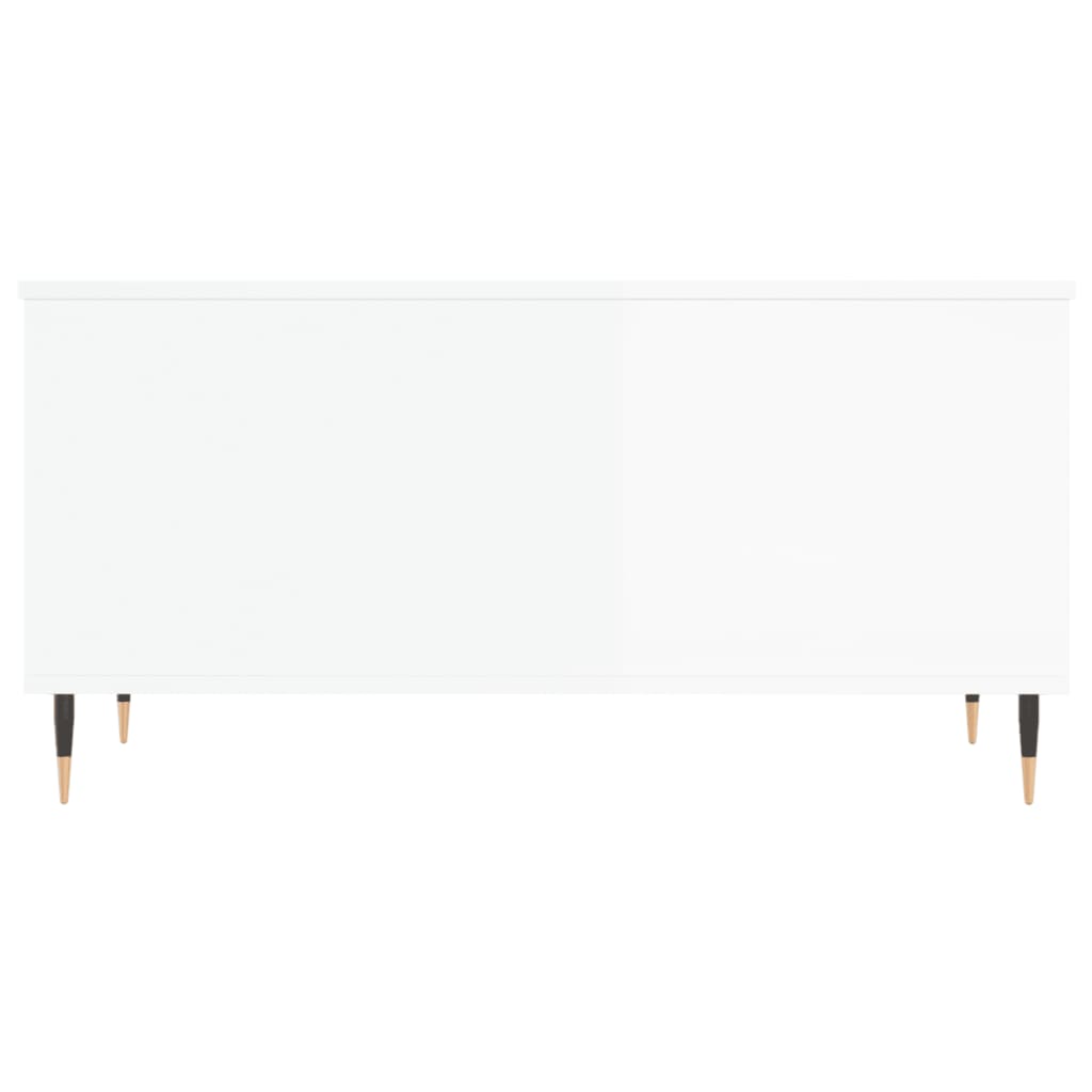 Coffee Table High Gloss White 90x44,5x45 cm Engineered Wood