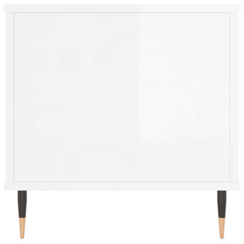 Coffee Table High Gloss White 90x44,5x45 cm Engineered Wood