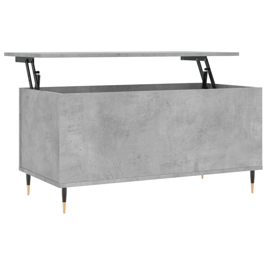 Coffee Table Concrete Grey 90x44,5x45 cm Engineered Wood
