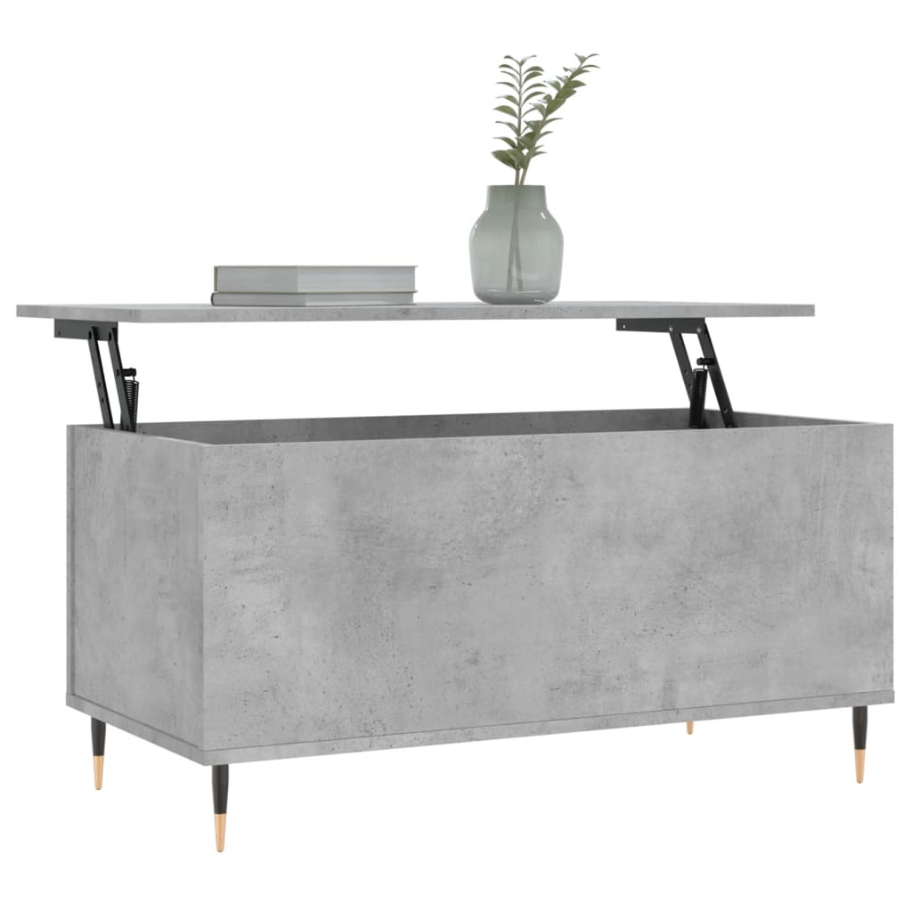 Coffee Table Concrete Grey 90x44,5x45 cm Engineered Wood