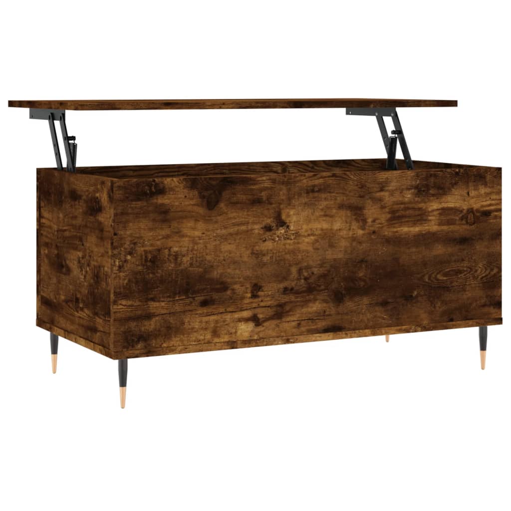 Coffee Table Smoked Oak 90x44,5x45 cm Engineered Wood