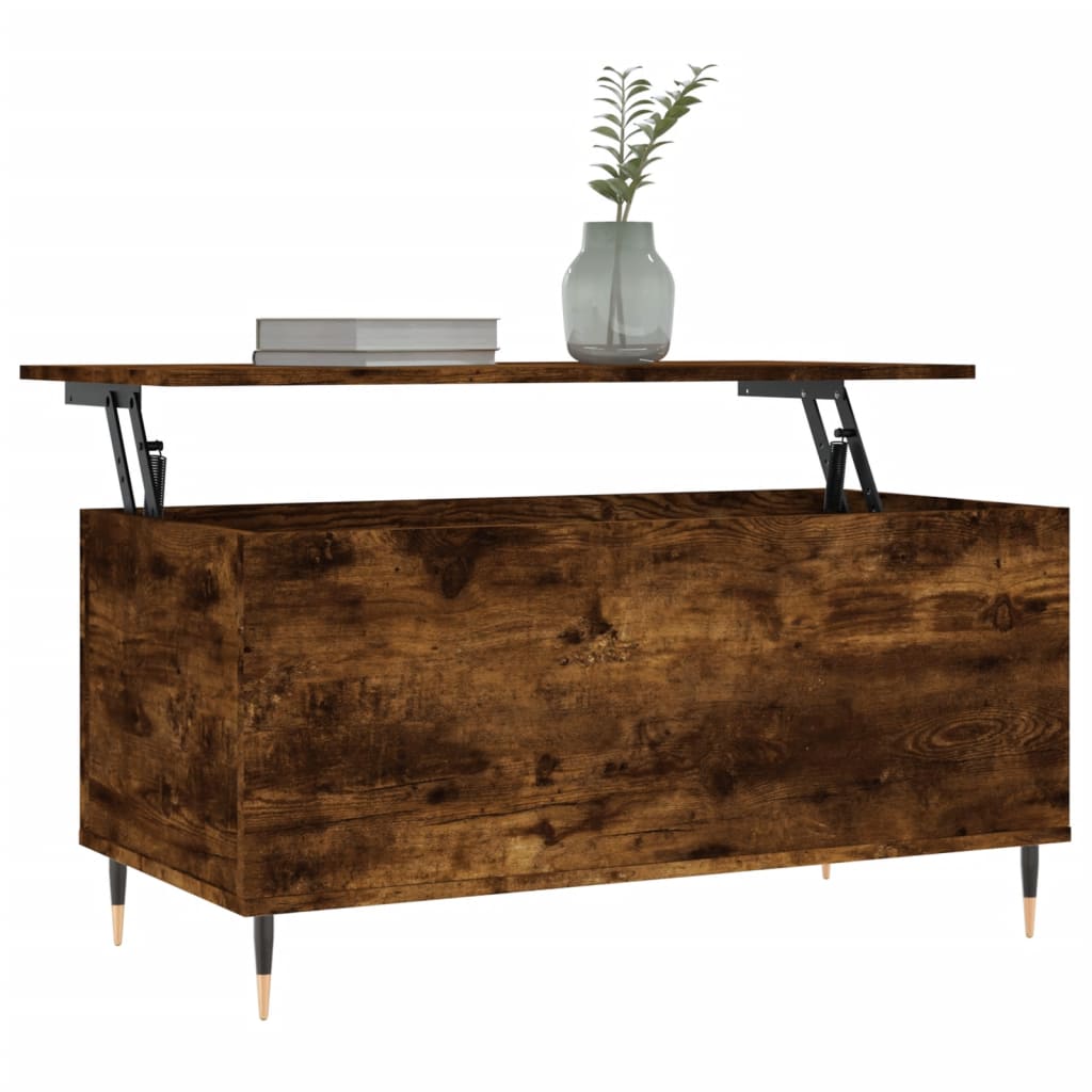 Coffee Table Smoked Oak 90x44,5x45 cm Engineered Wood