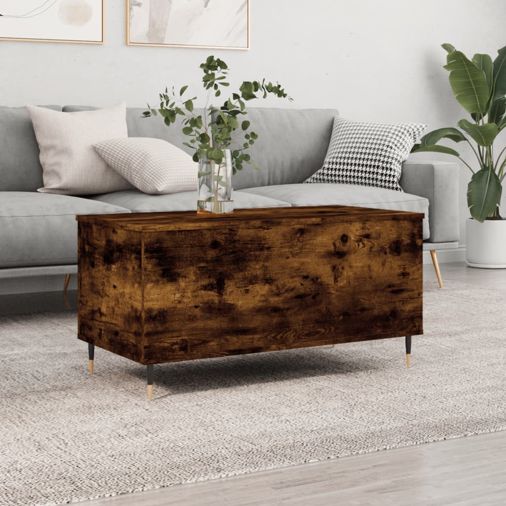 Coffee Table Smoked Oak 90x44,5x45 cm Engineered Wood