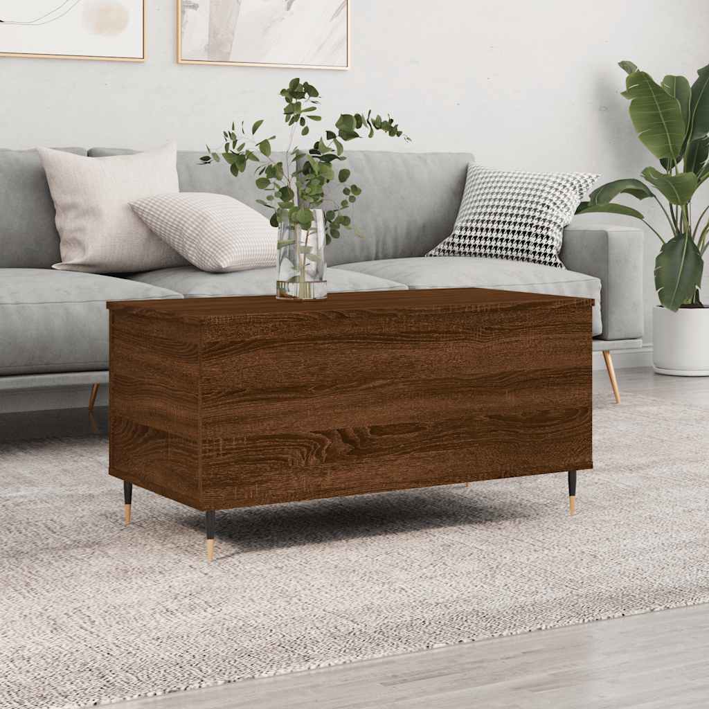Coffee Table Brown Oak 90x44,5x45 cm Engineered Wood