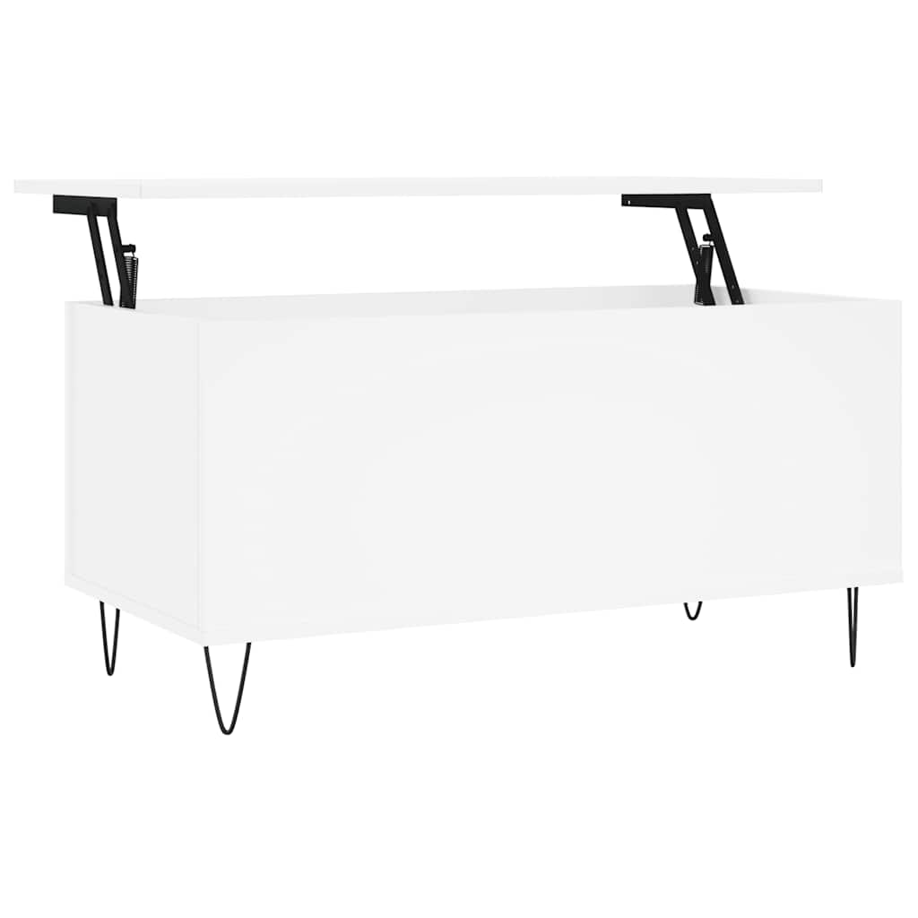 Coffee Table White 90x44,5x45 cm Engineered Wood