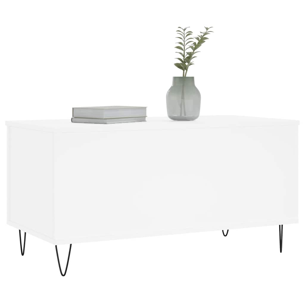 Coffee Table White 90x44,5x45 cm Engineered Wood
