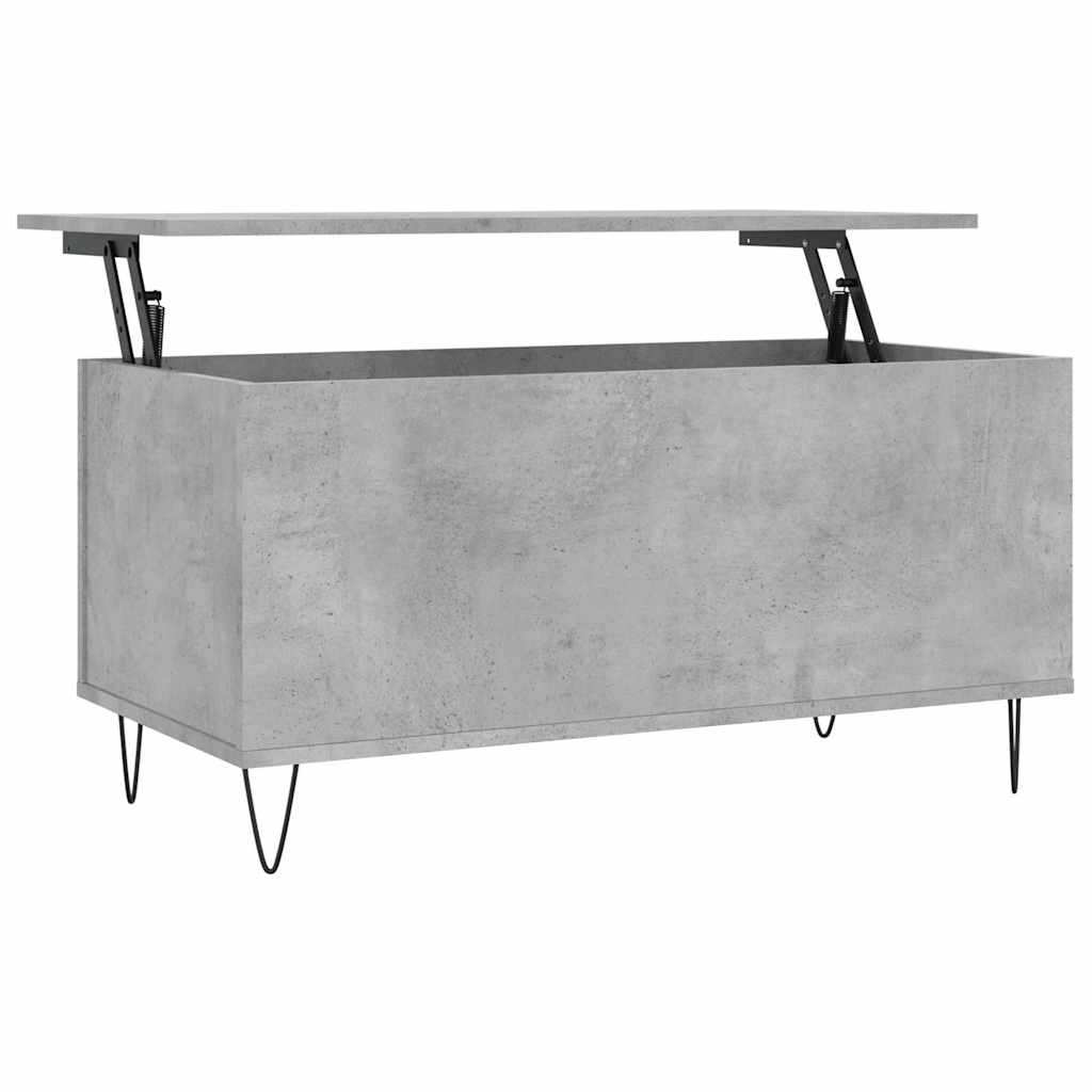 Coffee Table Concrete Grey 90x44,5x45 cm Engineered Wood