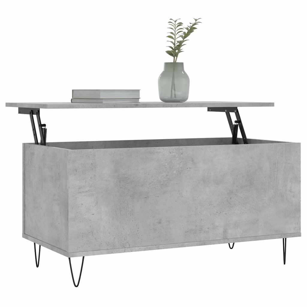 Coffee Table Concrete Grey 90x44,5x45 cm Engineered Wood