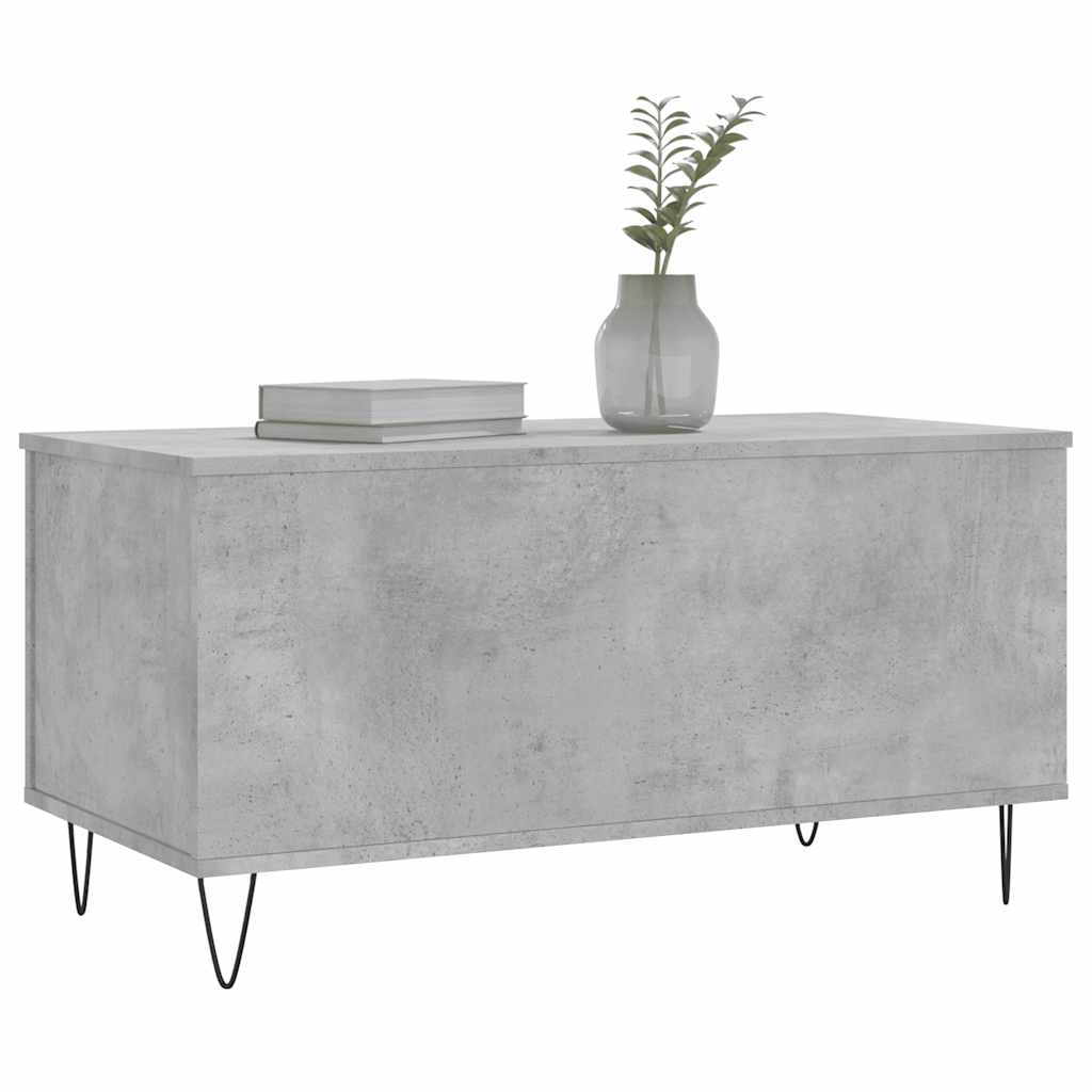 Coffee Table Concrete Grey 90x44,5x45 cm Engineered Wood
