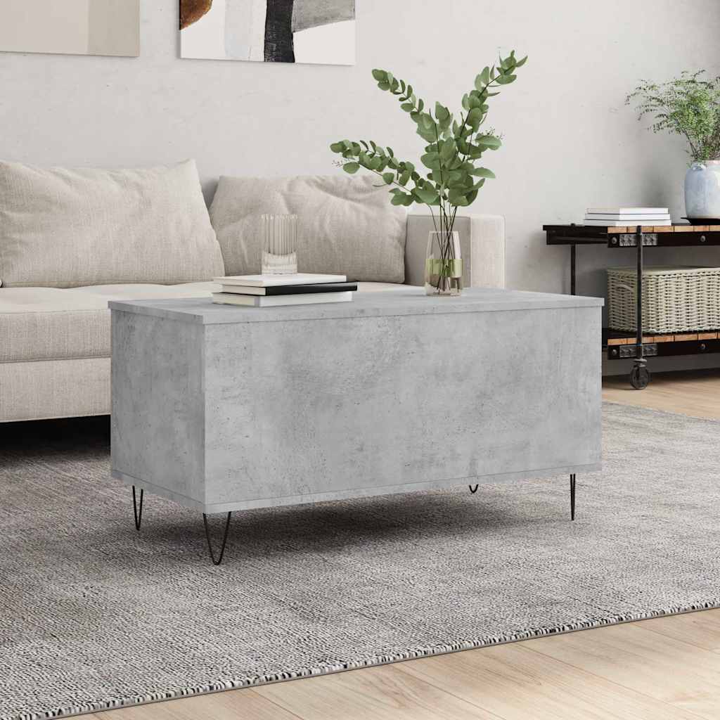 Coffee Table Concrete Grey 90x44,5x45 cm Engineered Wood