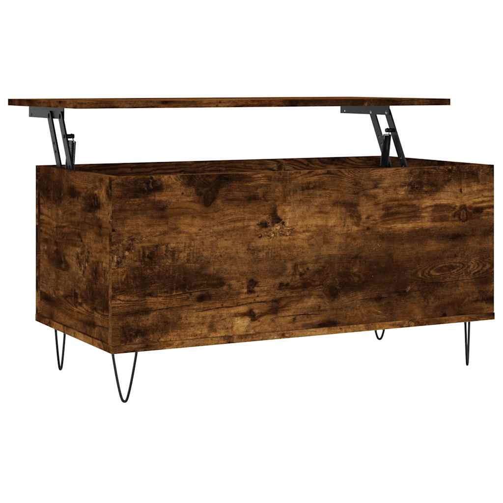 Coffee Table Smoked Oak 90x44,5x45 cm Engineered Wood